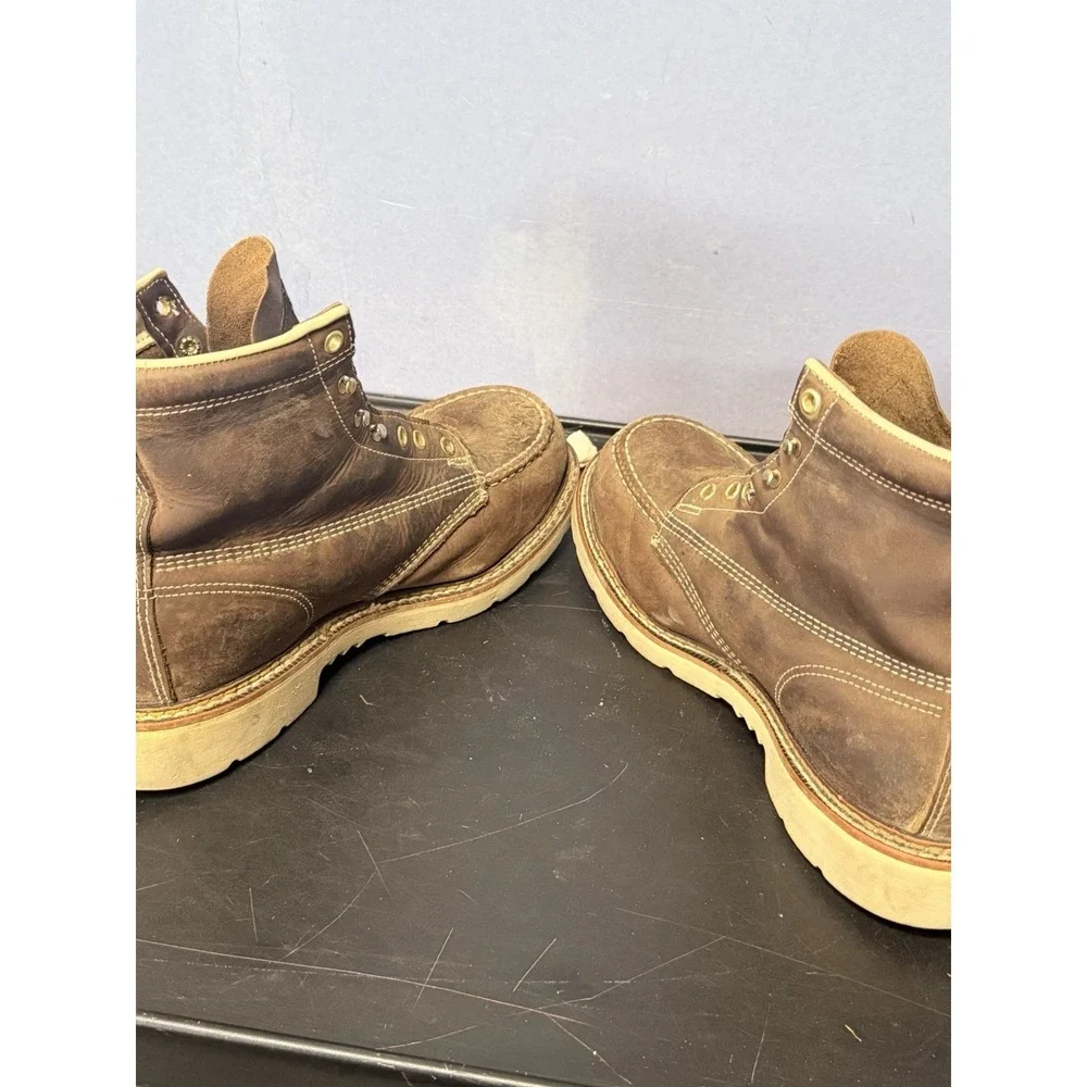 Thorogood Boots Mens Sz 10.5 D Steel Moc Safety Toe 804-4375 6